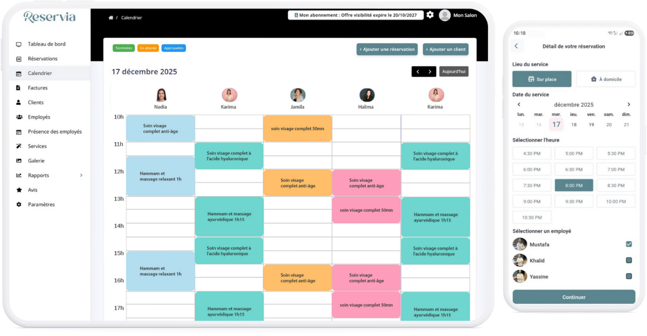 Boostez vos rendez-vous et <span>simplifiez votre gestion</span> avec Reservia !